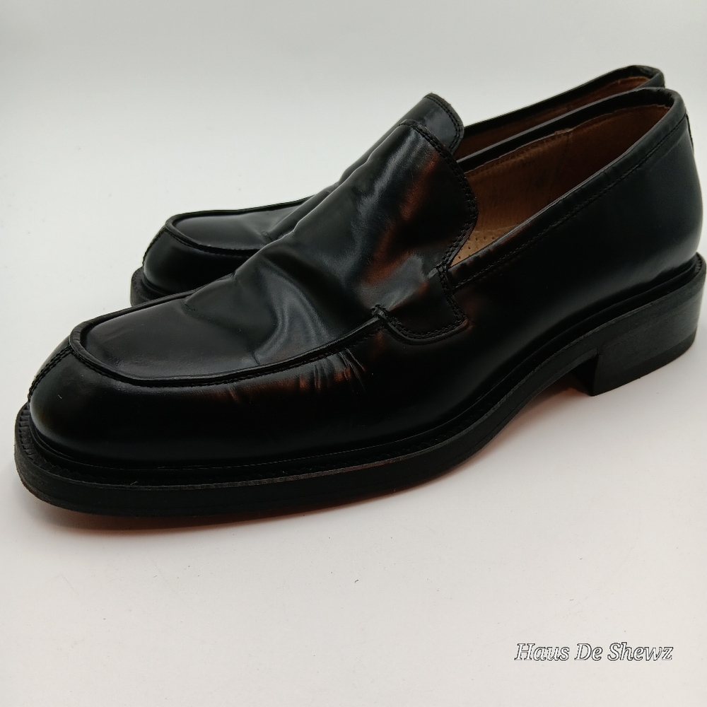 Tommy Hilfiger Black Leather Slip On Loafer SZ 10.5